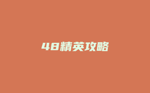 48精英攻略