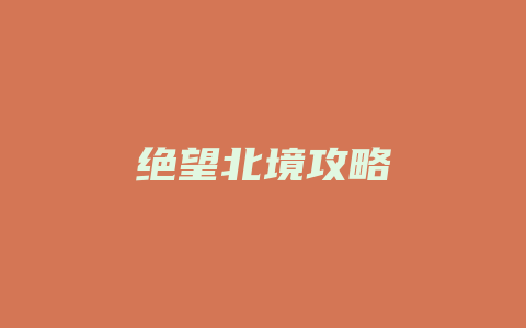 绝望北境攻略