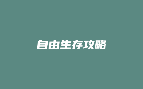 自由生存攻略